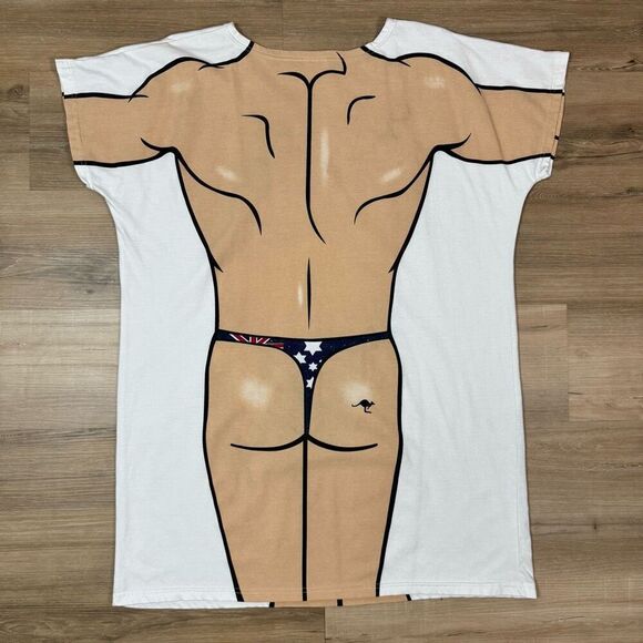 Body Dreams One Size Bodybuilder Novelty Beach Cover Up Shirt Australia Speedo - Picture 5 of 5